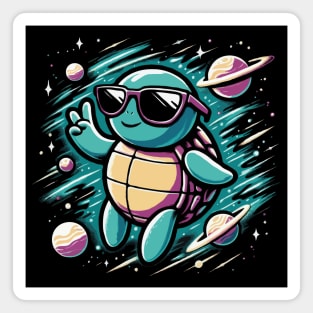 Cool Space Turtle Magnet